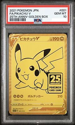 PSA 10 Pokemon Card Pikachu V 001/015 Holo Japanese 25th PSA 10 Pokemon Card Pikachu V 001/015 Holo Japanese 25th