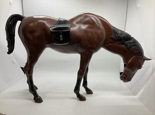 Louis Marx Toys 1960s Articulated Head Horse w/ Saddle Bags