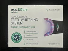 Primal Life Organics Real White Teeth Whitening System Red blue LED light Sealed