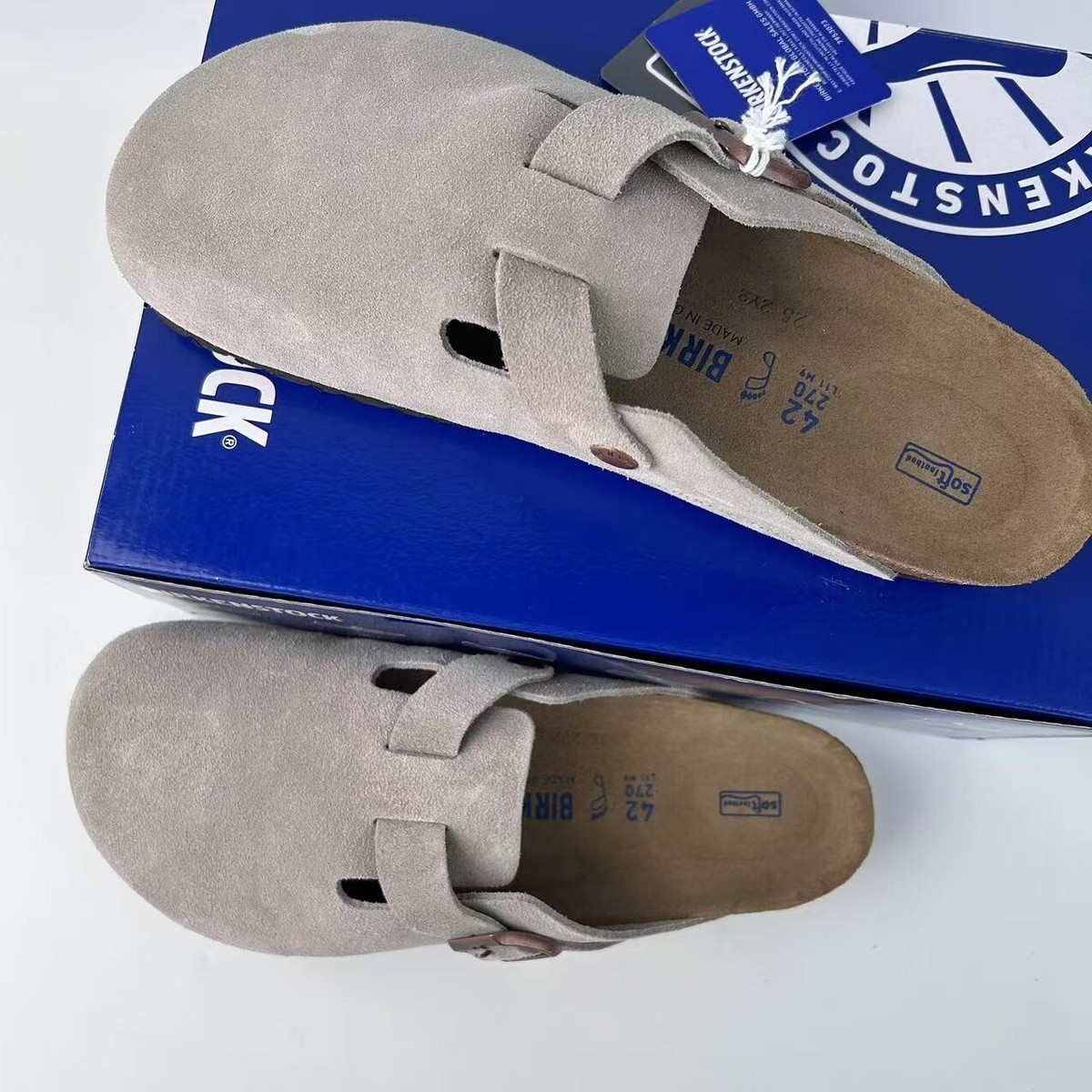 BIRKENSTOCK BOSTON TAUPE　サイズ42 Birkenstock Boston Taupe Suede size 42 Wide