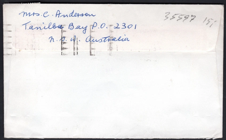 Australia 35c 1971 solo artes aborígenes tumba correo aéreo Oakleigh VIC a Alemania Foto 3 de 3