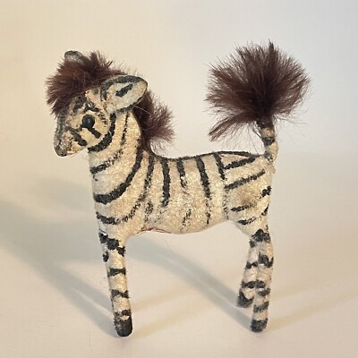 Vtg Wagner Kunstlerschutz West Germany Handwork Flocked Zebra | eBay