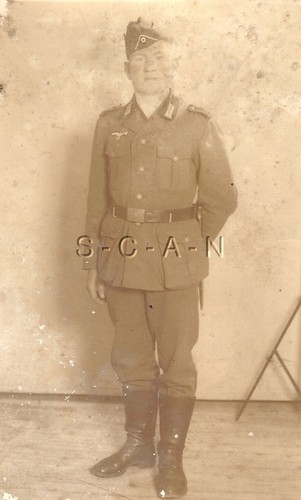 WWII German Army Large RPPC- Soldier 