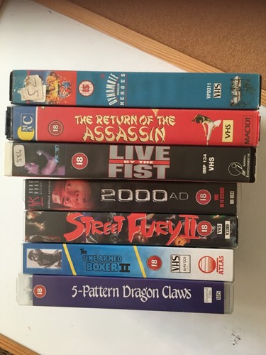 7x Vintage Martial Arts Big Box Ex Rental VHS Film Cassette Tapes Bundle - Picture 2 of 21