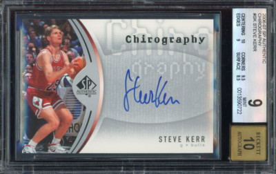 Steve Kerr 2006 SP Authentic Chirography Autographed Card Graded Mint 9 ...