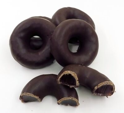 Bayside Candy Chocolate Raspberry Rings - Dark Chocolate Covered Raspberry Jell