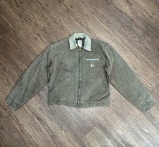 VTG Carhartt Jacket Men s Large Detroit J97 CHT Chestnut Brown Blanket Lined USA