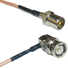 RG316 DVB TV Pal Male to BNC MALE ANGLE RF Cable Rapid-SHIP LOT
