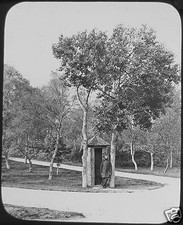 Glass Magic Lantern Slide THE AVENUE BALMORAL CASTLE C1890 PHOTO SCOTLAND