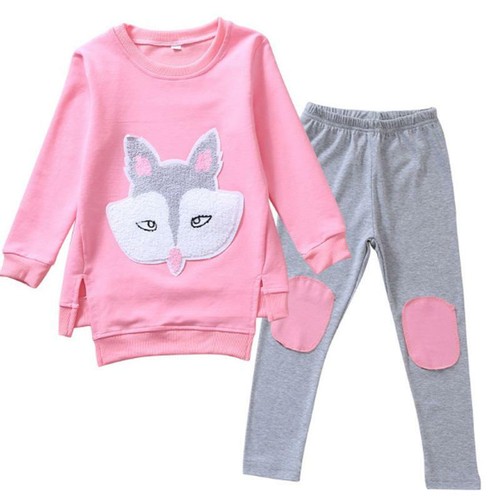 3-14Years Fashion Baby Girl Clothes Long Sleeve Cute Outfits Set Kids Clothing - Picture 4 of 5