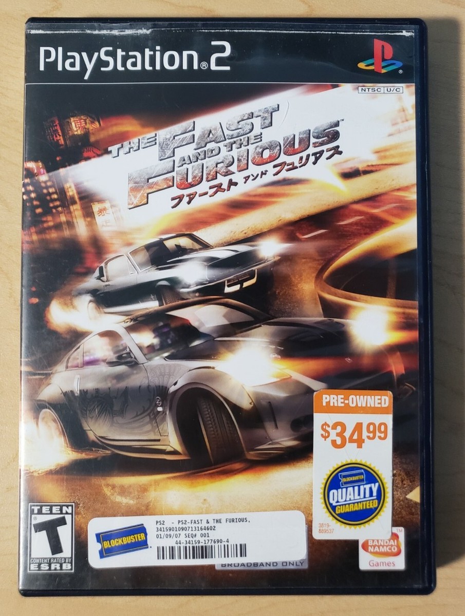 Fast And The Furious Sony PlayStation 2 PS2 Video Game