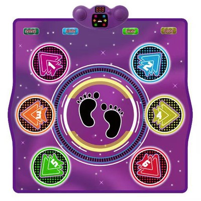 Tanzmatte mit LED Beleuchtung Elektronische Tanzunterlage Kabellos BT Familie Musik Spielmatte