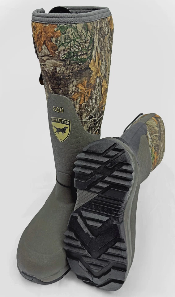 Irish Setter 17" MudTrek Primaloft Waterproof Realtree Camo Rubber Boot Men's 6 - Image 2 of 3