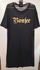 Boujee High Key Black Mesh Top/Dress/Swim Cover NWT Women's Medium Fashion Nova