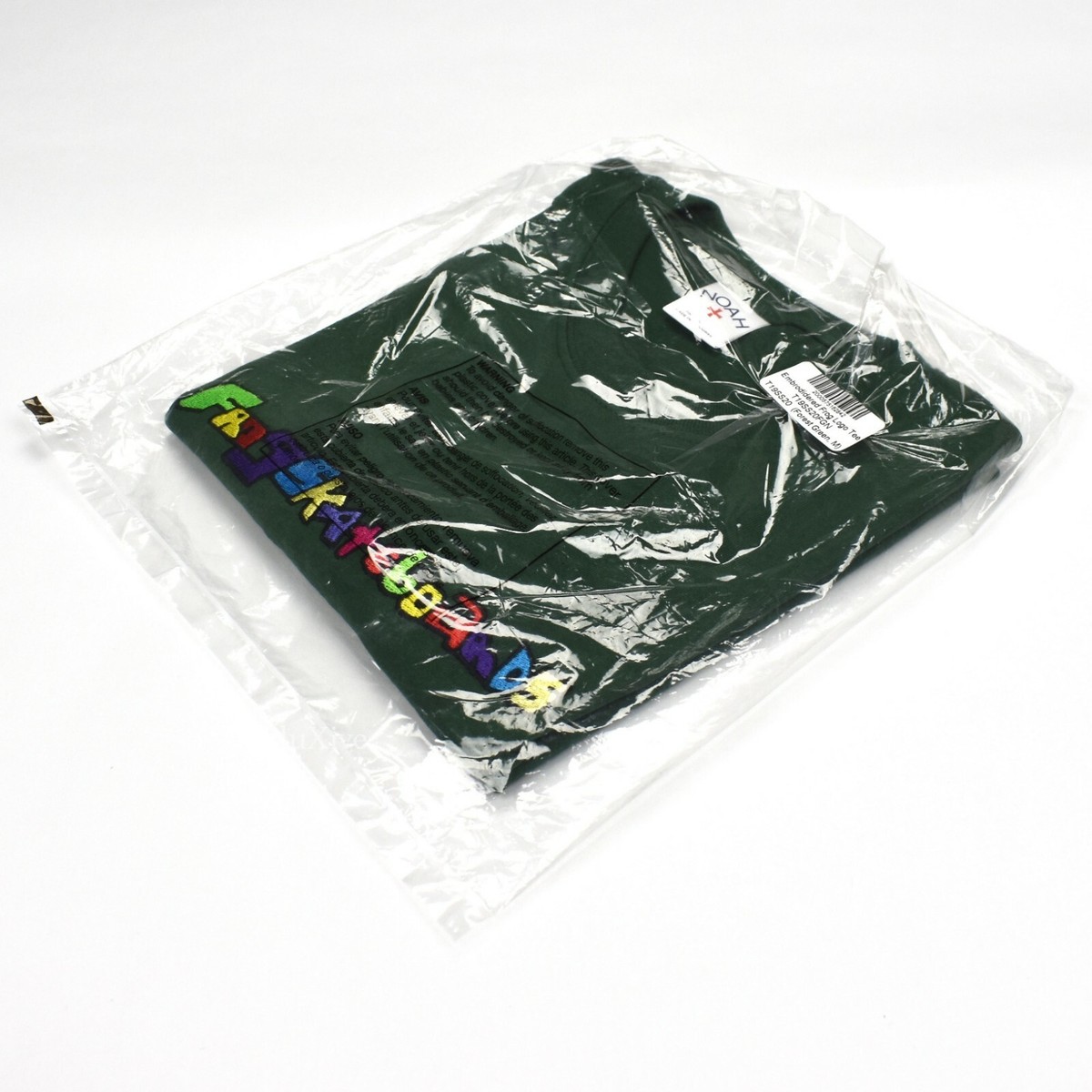 NWT Noah x Frog Skateboards Dark Green Logo Embroidered T