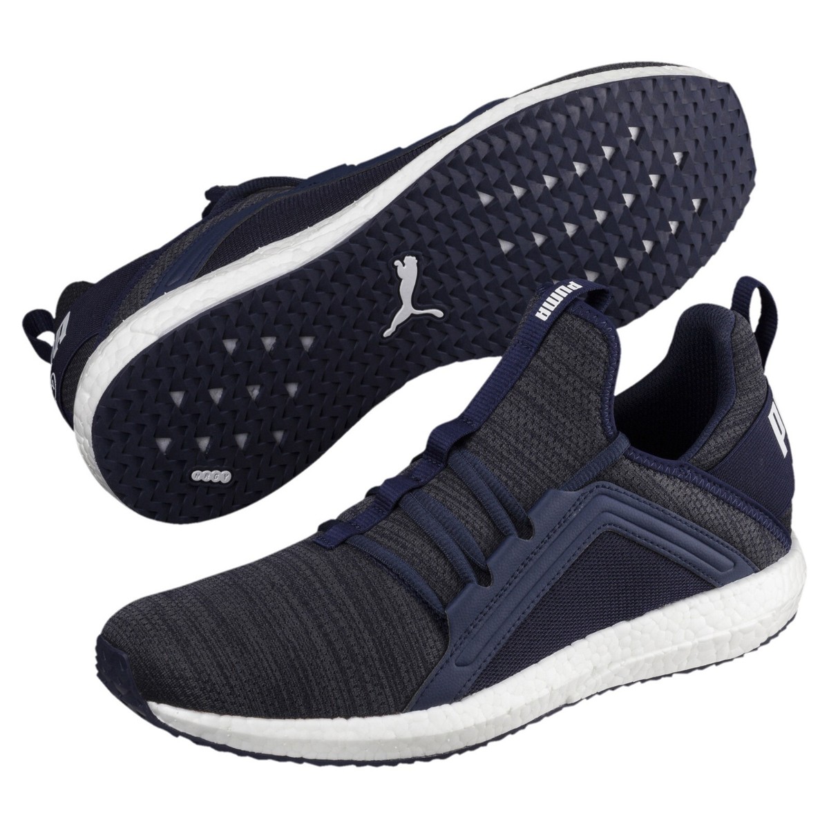 PUMA Mega NRGY Heather Knit Men'sRunning Shoes Peacoat/Iron Gate