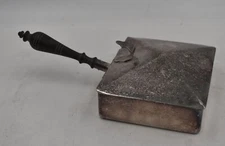 Vintage UNION AIR SILVERPLATE Silent Butler, Crumb Catcher - WOOD Handle U.S.A.