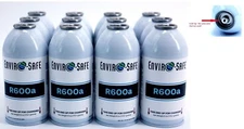 Enviro-Safe R600a Refrigerant | 12 Cans with k28 self sealing valve 6 oz