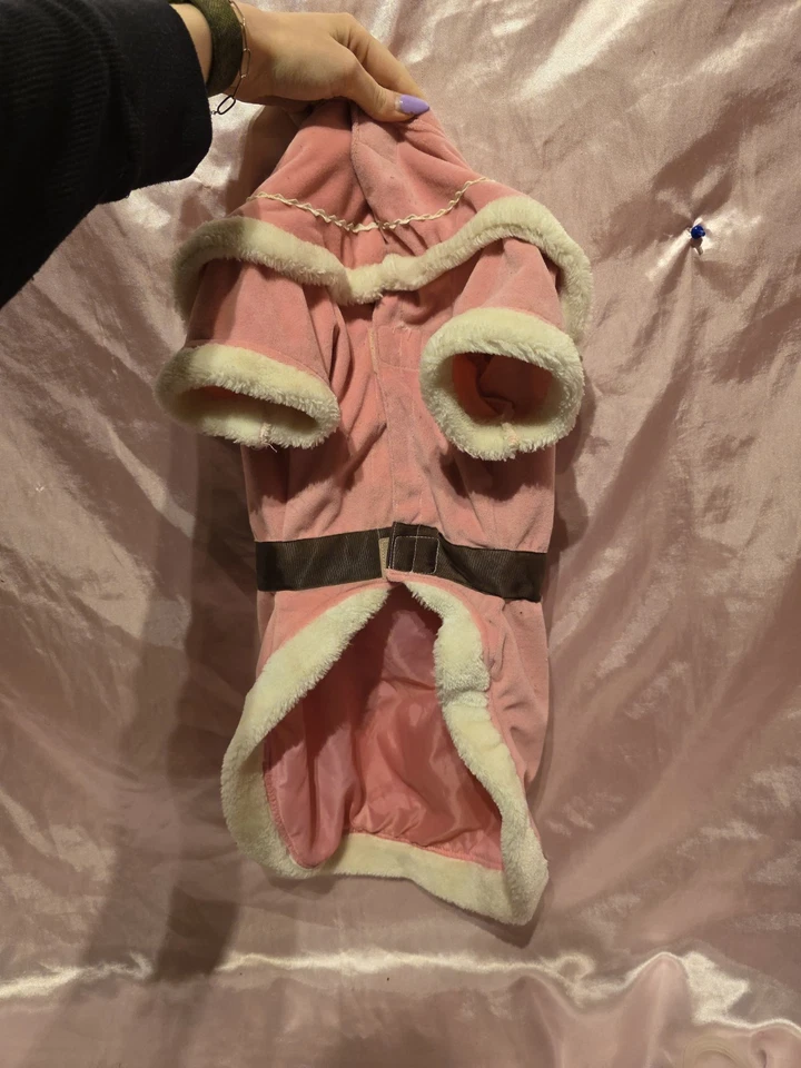 Dog Dress Pretty In Pink With A Christmas Bow And Snowflakes XL - Image 3 of 3