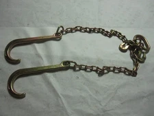 5/16'' x 2' Legs G70 Tow Chain Large  J Hook V-Chain Bridle Sling