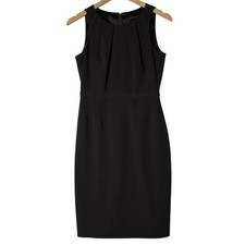 Elie Tahari Womens Black Sleeveless Sheath Pencil Dress Workwear Cocktail XS
