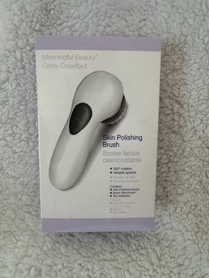 Meaningful Beauty Electric Facial Brush, 360° Rotation, Removable Head, White
