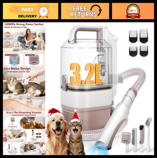 Powerful Dog Grooming Vacuum 12000Pa, Low Noise Pet Hair Clipper, 3.2L Dust Cup,