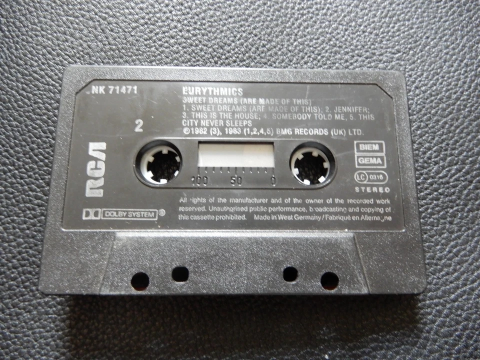 EURYTHMICS - SWEET DREAMS ARE MADE OF THIS - CASSETTE TAPE (LOVE IS A STRANGER) - Image 4 of 4