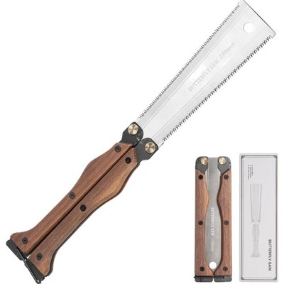 Japansäge,Holzsäge,Klappbar,Walnussgriff,Karbonstahl,13/15 TPI
