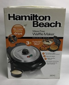 Hamilton Beach Belgian Waffle Maker Mess With Adjustable Browning 26042