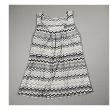 NY Collection Women's Chevron Sleeveless A-Line shirt Medium Made In USA