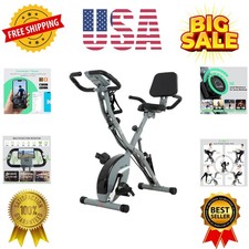 Stationary Exercise Bike for Home Workout, 5 IN 1 Foldable Indoor Cycling Bik...