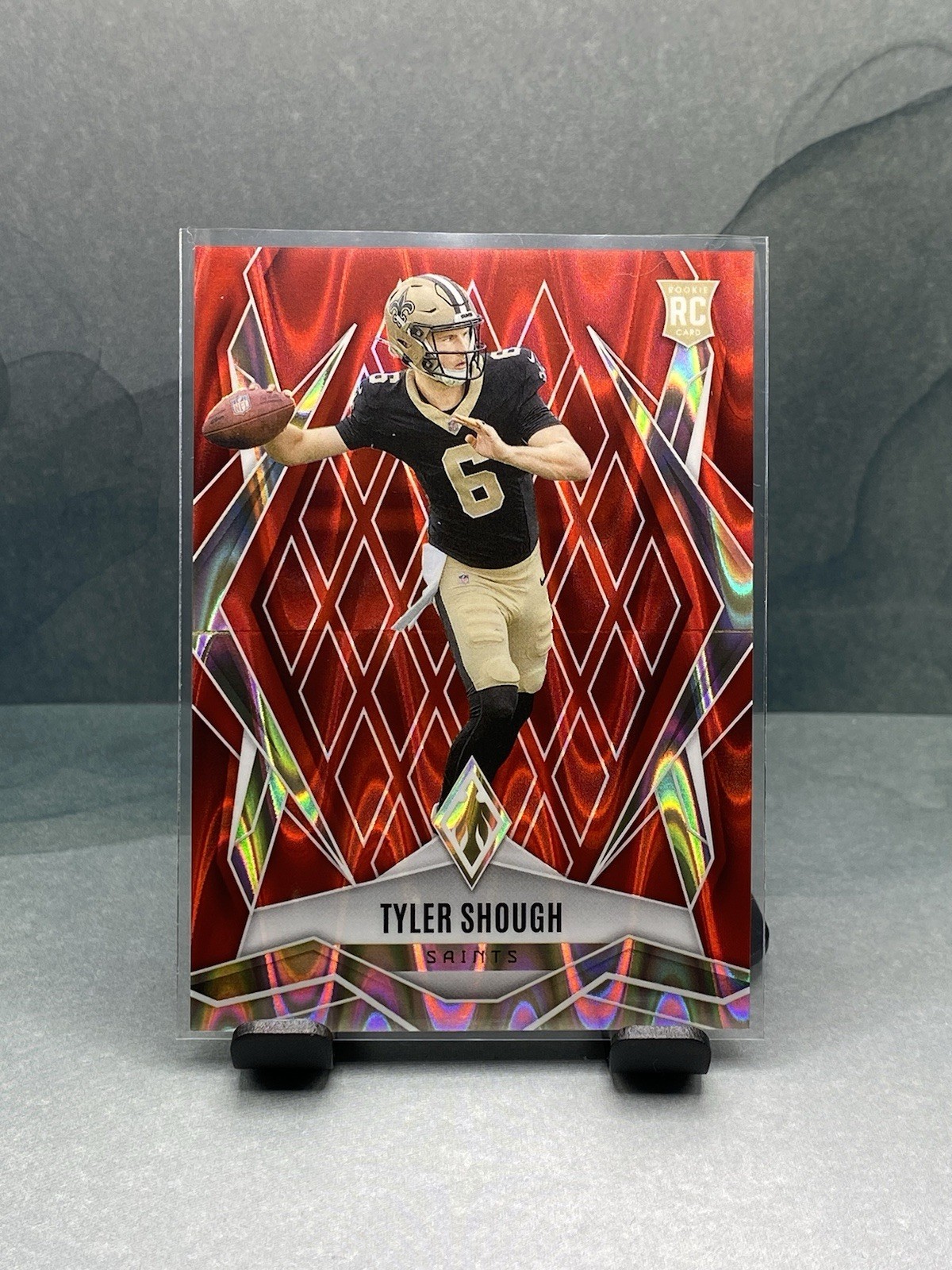 2025 Panini Phoenix - Tyler Shough /99 Red Parallel #169 (RC) Saints