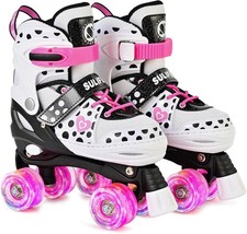 Adjustable Kids Roller Skates for Boys Ages 3-5 5-8 6-12 with 4 Sizes Adjustable