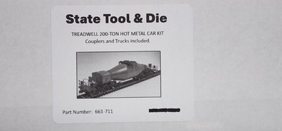 State Tool Die CMA-711 Treadwell 200 Ton 4 Truck Bottle Car Kit truck coupler HO