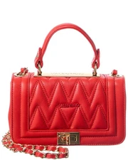 Valentino By Mario Valentino Beatriz Diamond Leather Shoulder Bag Women's Red