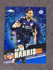 2022 Topps Chrome MLS Blue Mini-Diamond Calvin Harris FC Cincinnati #'d 195/199