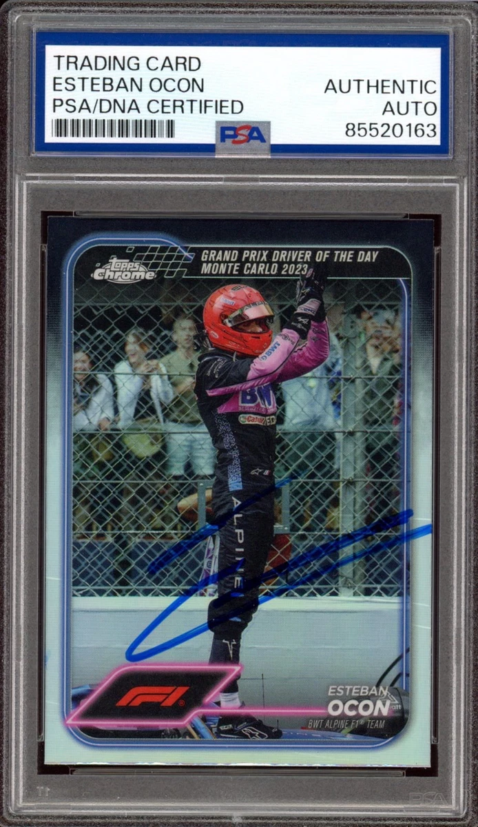 2024 Topps Chrome F1 Esteban Ocon #81 Fuchsia Lava Refractor