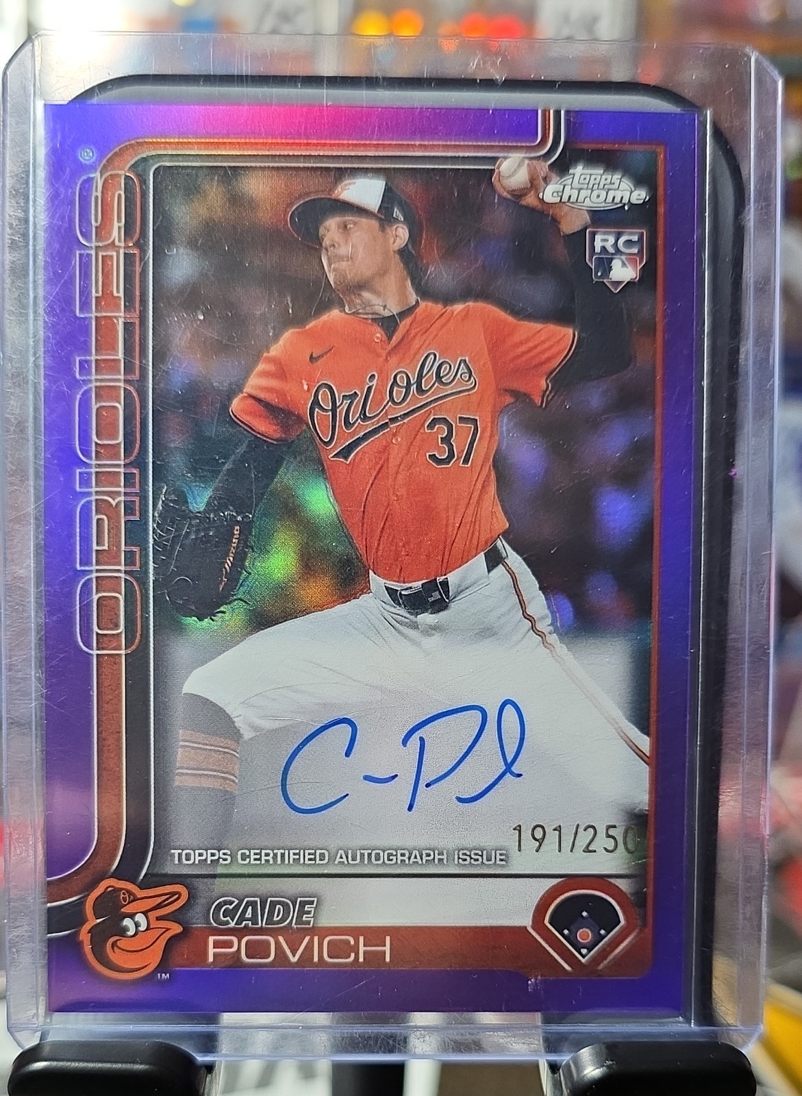2025 Topps Rookie Auto Cade Povich /250 #RA-CP Purple Refractor /250 (AU, RC)