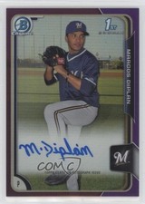 2015 Bowman Chrome Prospects Purple Refractor 130/250 Marcos Diplan Auto 7eo