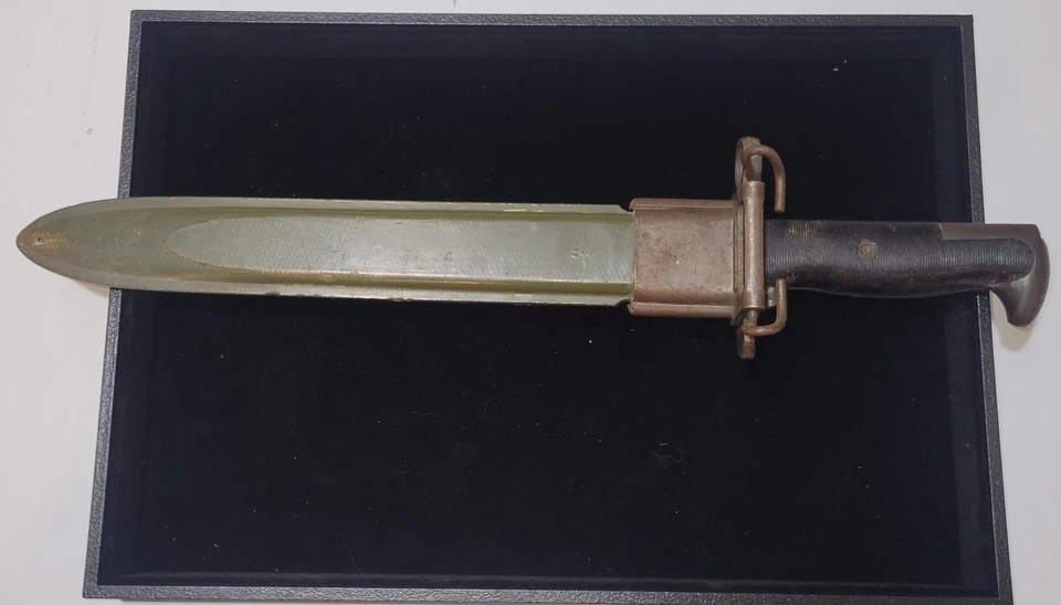 Vintage WWII US Army M1 Garand Bayonet 10” w/ Scabbard made by AFH - Image 4 of 4