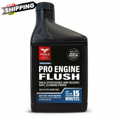 TRIAX Pro Engine Flush Oil-Based Deep Clean Motor Oil Removes 16 oz 