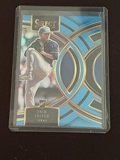 Jack Leiter 2024 Select - Premier Level Light Blue Prizm #3/199 (RC) - Rangers