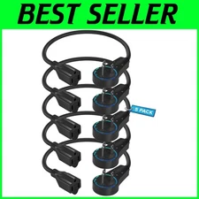 3-Prong Grounded Wire, 5-Pack - Black  Certified