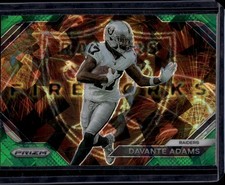 2023 Panini Prizm Fireworks Prizms Green Ice #F-21 Davante Adams Raiders