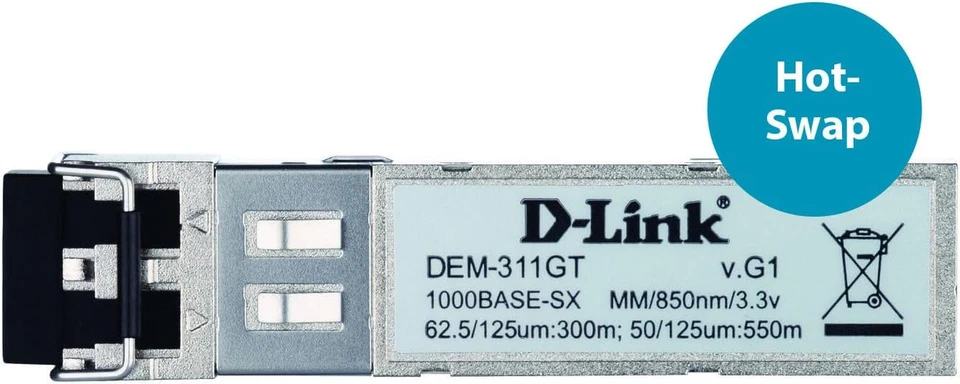 DEM-311GT Transceiver in Fibra Ottica per Switch, Modulo SFP, 1000 Base, SX Port - Immagine 2 di 4