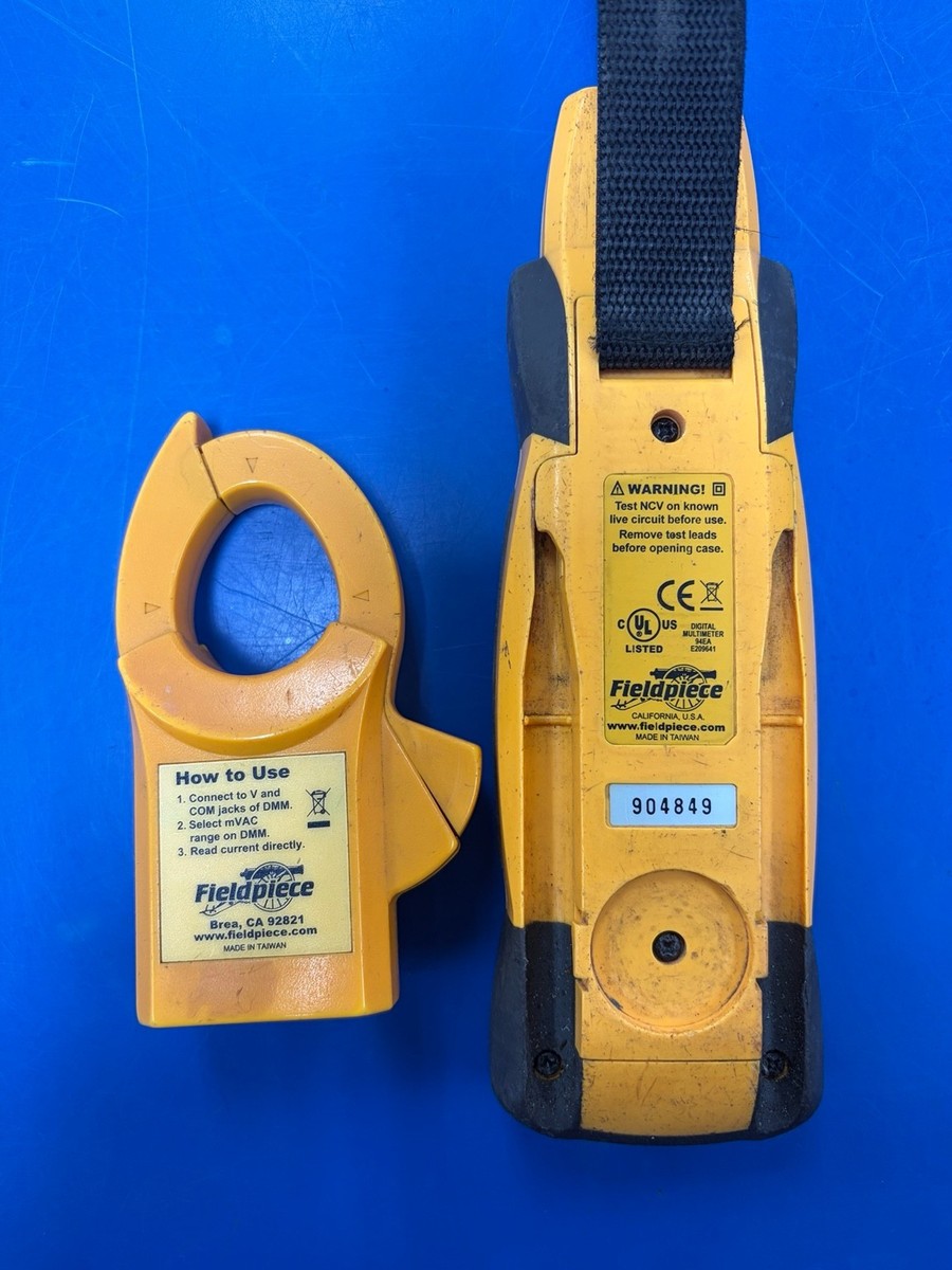 Fieldpiece HS33 Multimeter w/ ACH4 Clamp Leads & Case HVAC Meter