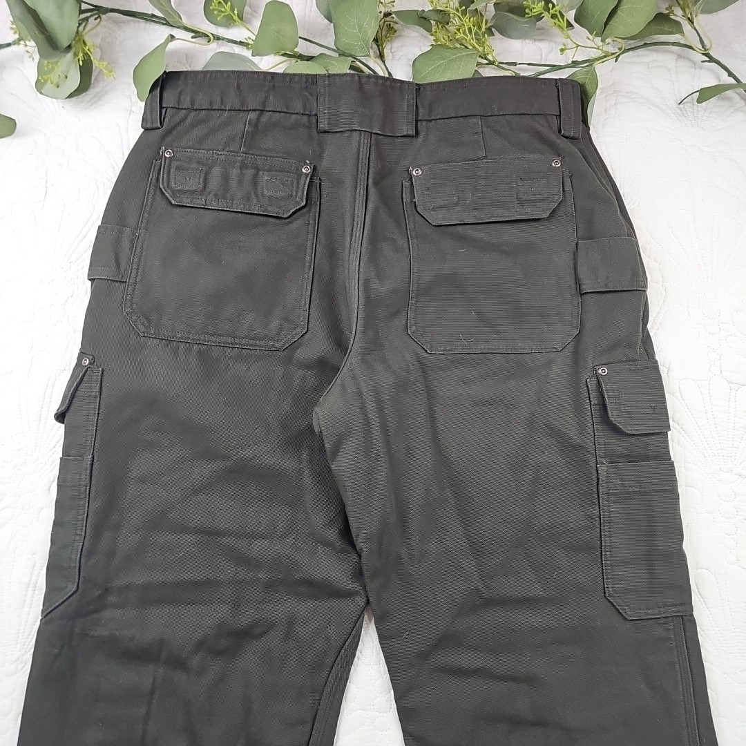 Duluth Trading Company Gray Fleece Lined Straight Leg Cargo Pants Size 38 x 30