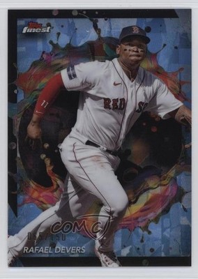 2024 Topps Finest Rare Sky Blue Refractor /150 Rafael Devers #220 1f60