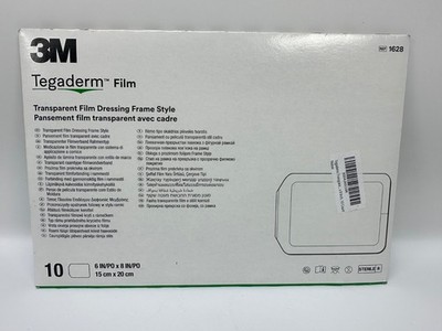 3M Tegaderm Transparent Film Dressing Frame Style 6'' x 8'' Sterile 10ct EXP 2027